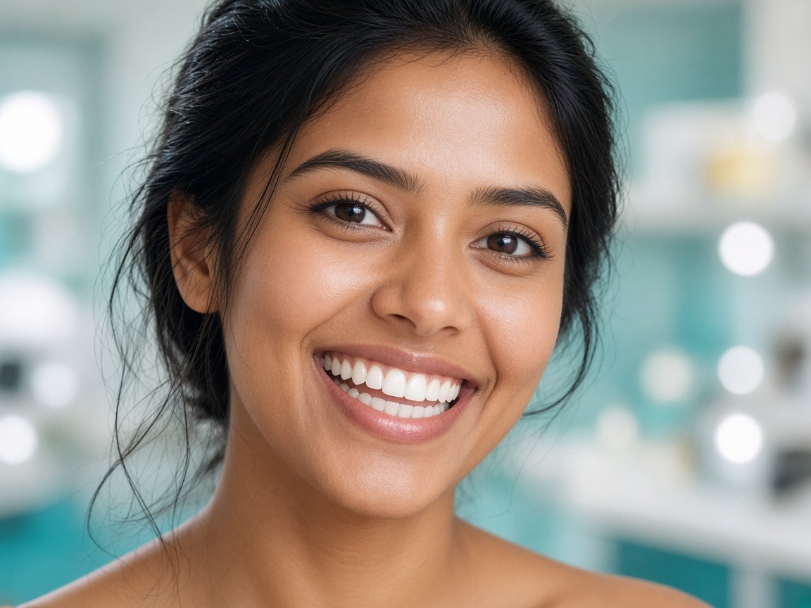 Healthy teeth after dental treatments at Dental Dew Clinic in Rohini, Delhi